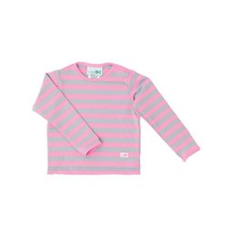Camiseta rosa c/raya fina M/L