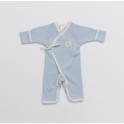 Pijama para prematuro algodón hipoalergénico liso azul