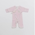 Pijama para prematuro algodón hipoalergénico liso rosa